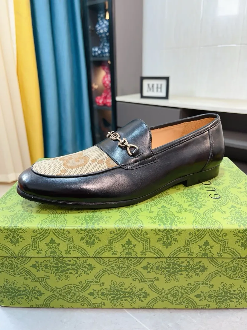 Men's shoes 💰500🌹🌹【GUCCI】The most popular classic Gucci leather shoes. Synchronized with the official website, the upper is made of Italian first-layer cowhide ➕cowhide lining, with unique brand and unique craftsmanship. Highlighting the hot style of the new year. Stop hesitating, stop wandering, get it now. Number: 38--44